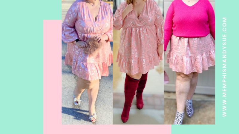 Pink Dress Three Way Style