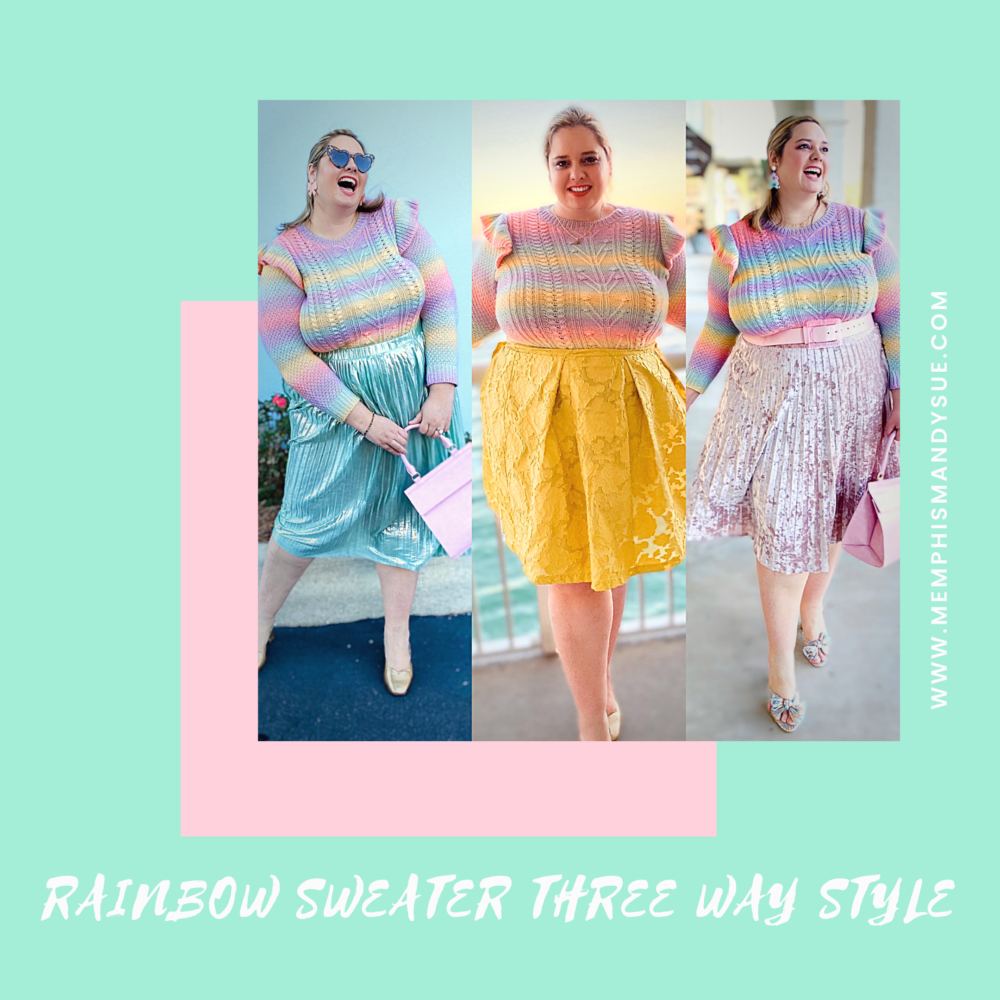 Rainbow Sweater Three Way Style